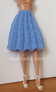 Barbie knit accordeon pleated skirt