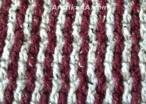 Intermeshing Crochet - Vertical Stripes